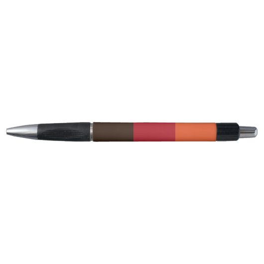 70s Retro 3 Gestreept Kleurenpatroon Pen (Voorkant)