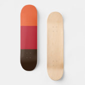70s Retro 3 Gestreept  Kleurenpatroon Persoonlijk Skateboard (Voorkant)