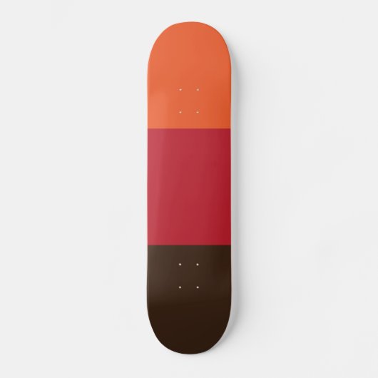 70s Retro 3 Gestreept  Kleurenpatroon Persoonlijk Skateboard (Voorkant)