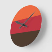 70s Retro 3 Gestreept Kleurenpatroon Ronde Klok (Hoek)