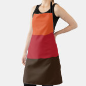 70s Retro 3 Gestreept  Kleurenpatroon Schort (Insitu)