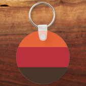 70s Retro 3 Gestreept  Kleurenpatroon Sleutelhanger (Achterkant)