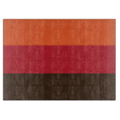 70s Retro 3 Gestreept  Kleurenpatroon Snijplank (Voorkant)