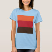 70s Retro 3 Gestreept  Kleurenpatroon T-shirt (Voorkant)