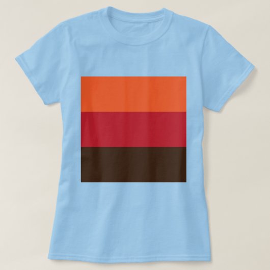 70s Retro 3 Gestreept  Kleurenpatroon T-shirt (Design voorkant)