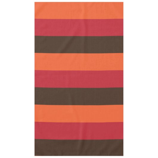 70s Retro 3 Gestreept Kleurenpatroon Tafelkleed (Voorkant)