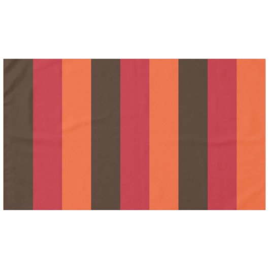 70s Retro 3 Gestreept Kleurenpatroon Tafelkleed (Voorkant (Horizontaal))