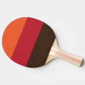 70s Retro 3 Gestreept  Kleurenpatroon Tafeltennisbatje (Zijkant)