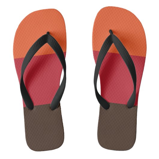 70s Retro 3 Gestreept Kleurenpatroon Teenslippers (Voetbed)