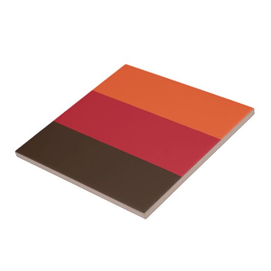 70s Retro 3 Gestreept  Kleurenpatroon Tegeltje (Zijkant)