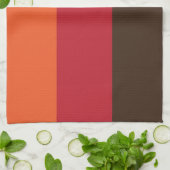 70s Retro 3 Gestreept  Kleurenpatroon Theedoek (Gevouwen)