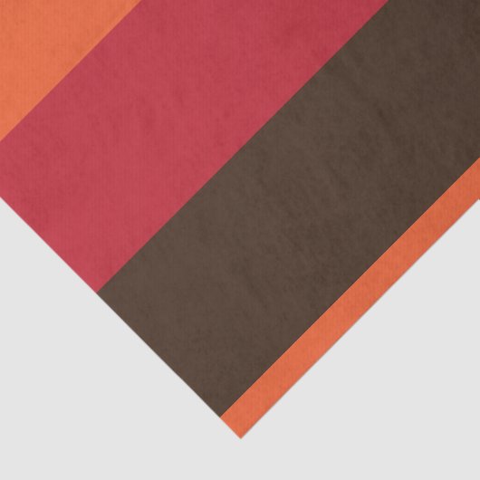 70s Retro 3 Gestreept Kleurenpatroon Tissuepapier (Detail)