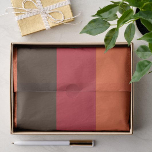 70s Retro 3 Gestreept  Kleurenpatroon Tissuepapier (Geschenk)