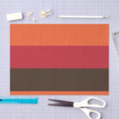 70s Retro 3 Gestreept  Kleurenpatroon Tissuepapier (Craft)