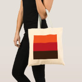 70s Retro 3 Gestreept  Kleurenpatroon Tote Bag (Voorkant (product))