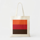 70s Retro 3 Gestreept Kleurenpatroon Tote Bag (Voorkant)