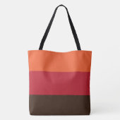 70s Retro 3 Gestreept  Kleurenpatroon Tote Bag (Achterkant)