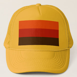 70s Retro 3 Gestreept  Kleurenpatroon Trucker Pet