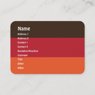 70s Retro 3 Gestreept  Kleurenpatroon Visitekaartje