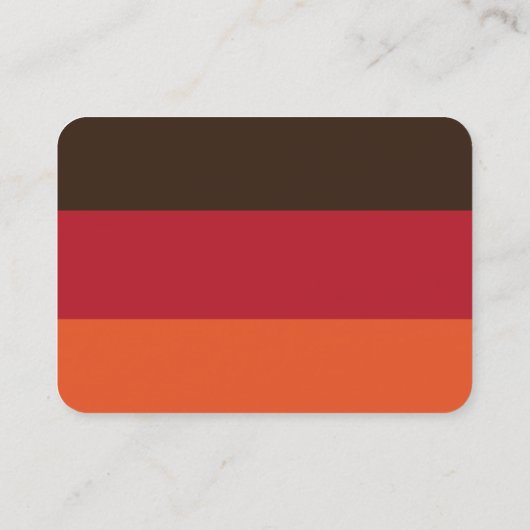 70s Retro 3 Gestreept  Kleurenpatroon Visitekaartje (Achterkant)