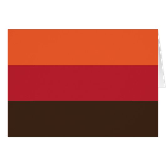 70s Retro 3 Gestreepte  Kleurenpatroon Kaart (Voorkant Horizontaal)