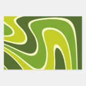 70s Retro Abstract Lava ontwerp Inpakpapier Vel (Voorkant 2)