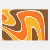 70s Retro Abstract Lava ontwerp Inpakpapier Vel (Voorkant 3)