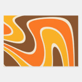 70s Retro Abstract Lava ontwerp Inpakpapier Vel (Voorkant)