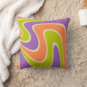 70s Retro Abstract Lava ontwerp Kussen