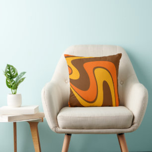 70s Retro Abstract Lava ontwerp Kussen