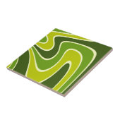 70s Retro Abstract Lava ontwerp Tegeltje (Zijkant)