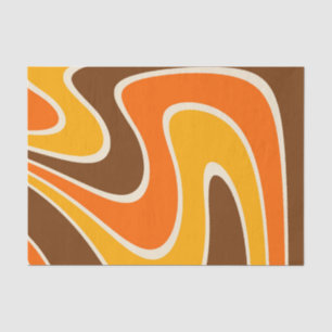 70s Retro Abstract Lava ontwerp Tissuepapier