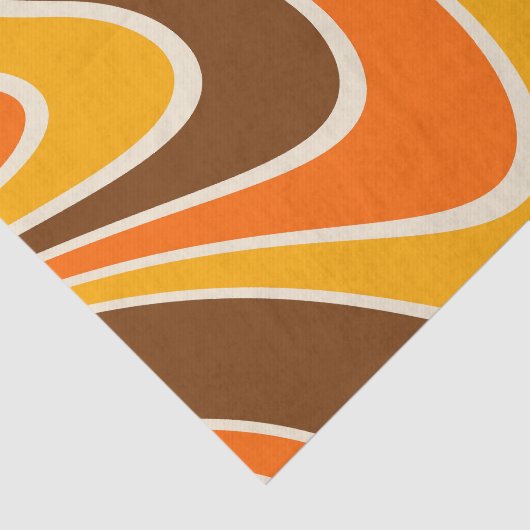 70s Retro Abstract Lava ontwerp Tissuepapier (Detail)