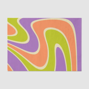70s Retro Abstract Lava ontwerp Tissuepapier