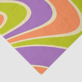 70s Retro Abstract Lava ontwerp Tissuepapier (Detail)