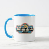 70s Retro Arcadia Michigan Koffie Mok (Links)