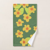 70s retro bloemen badhanddoekset bad handdoek (Handdoek)