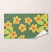 70s retro bloemen badhanddoekset bad handdoek (Handdoek)