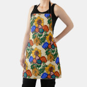 70s Retro Bloemenparel- Mid Century Modern Schort (Insitu)