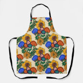 70s Retro Bloemenparel- Mid Century Modern Schort (Voorkant)