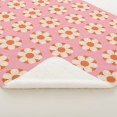 70s Retro bloemstroompatroon backgroundretro, 70 Sherpa Deken (3/4)