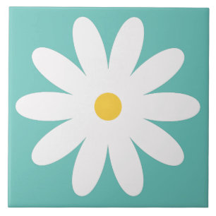 70s retro-bloemtiel tegeltje