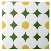 70s retro-bloemtiel tegeltje (Voorkant)