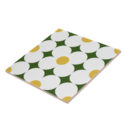 70s retro-bloemtiel tegeltje (Zijkant)