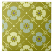 70s retro-bloemtiel tegeltje (Voorkant)