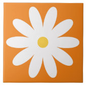 70s retro-bloemtiel tegeltje (Voorkant)