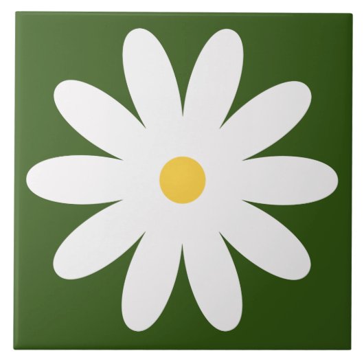 70s retro-bloemtiel tegeltje (Voorkant)