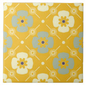 70s retro-bloemtiel tegeltje (Voorkant)