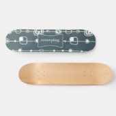 70's Retro Blue Square Comp Skateboard (Horizontaal)