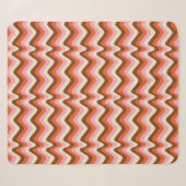 70s retro brown and pink wave pattern sherpa deken (Voorkant (horizontaal))